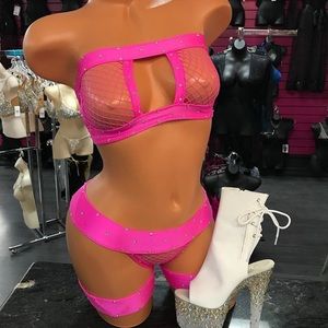 Mesh Two Piece Adult Dance Wear